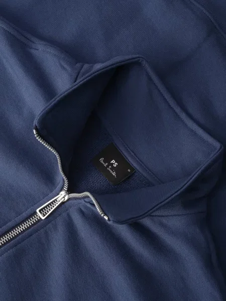 Hanorac cu fermoar Paul Smith cu model zebră albastru