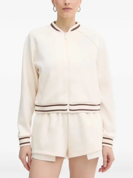 Geacă Armani Exchange cu broderie cu dungi alb