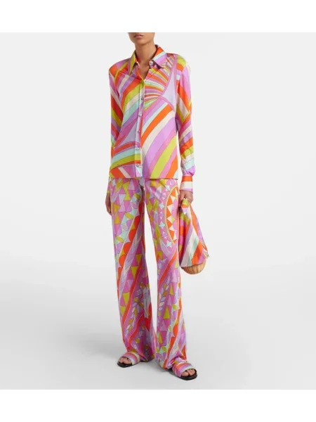 Pantaloni Pucci din satin