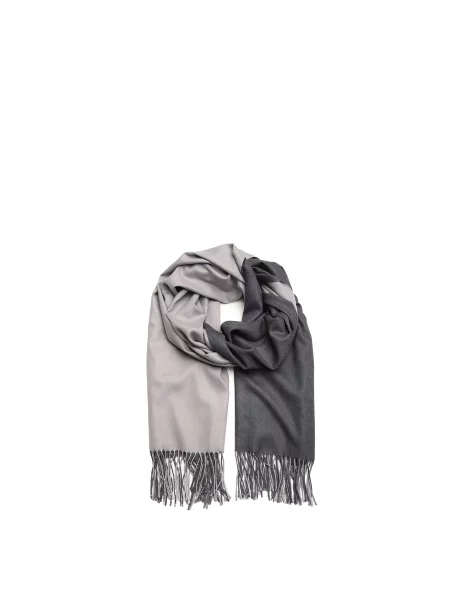 LuckyLOOK Шарф Комбінований верх сірий