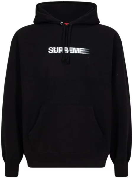 Hanorac cu glugă Supreme cu imagine negru