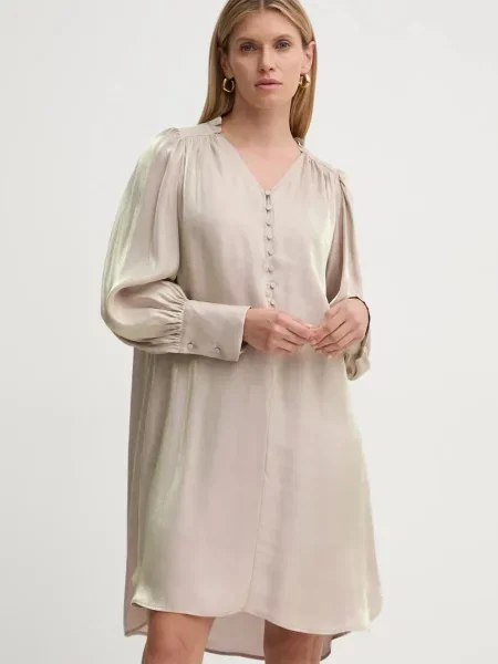 Bruuns Bazaar rochie mini evazați bej