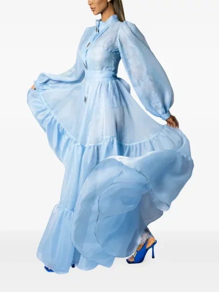 Rochie maxi Miau By Clara Rotescu albastru