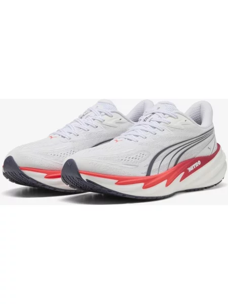 Buty do biegania Puma Velocity NITRO 5 jasnoszary czerwony 39 biały