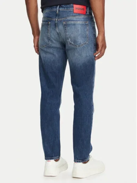 HUGO Džinsai Tapered Fit mėlyna