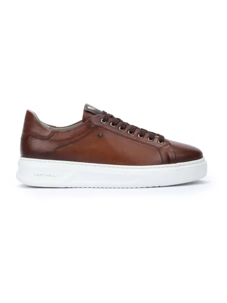 Sneakersy Martinelli skórzane brązowe