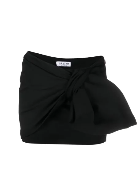 Fusta mini The Attico tricotate negru