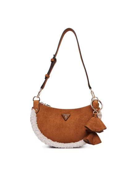 Τσάντα Guess Katie καφέ