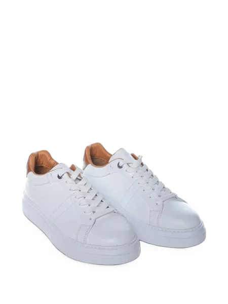 Sneakerși La Martina din piele alb