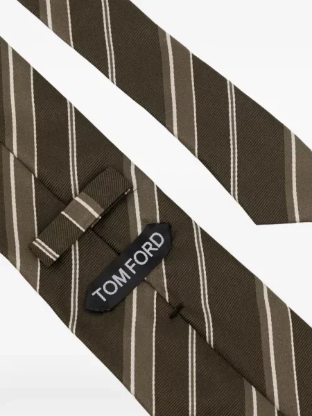 Cravată Tom Ford cu dungi maro
