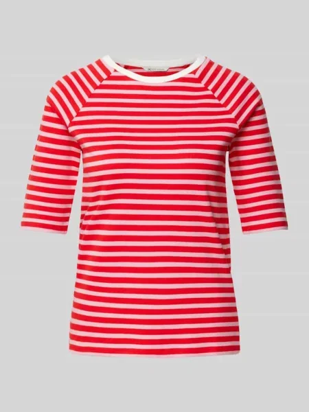 T-shirt o kroju regular fit Tom Tailor Denim czerwona