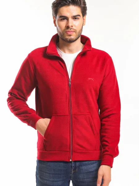 Hanorac din fleece Slazenger din fleece roșu