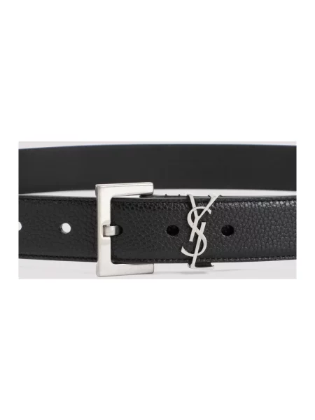 Pasek Saint Laurent zamszowy czarny