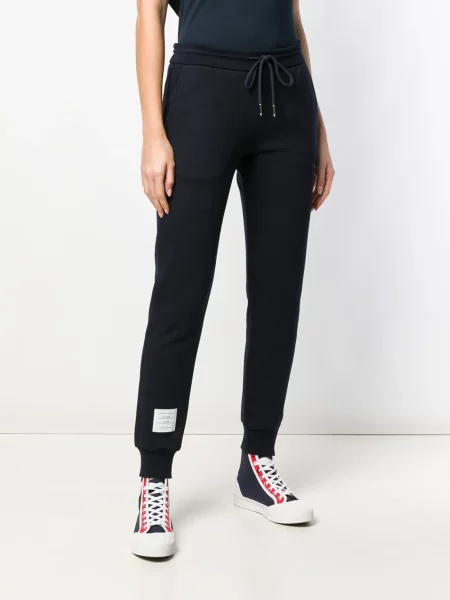 Pruhované kalhoty Thom Browne modré