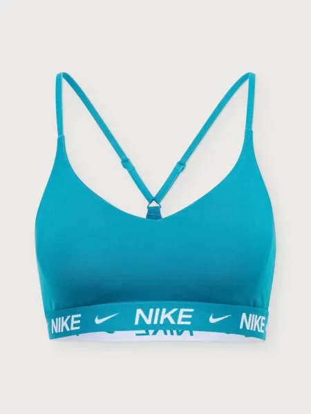 NIKE Sutien sport INDY turcoaz alb