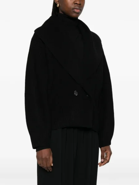 Kardigan Toteme z klapą czarny