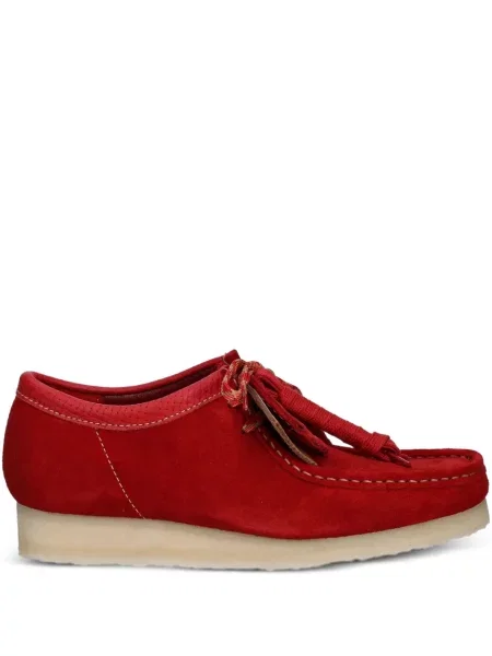 Botine Clarks Originals cu franjuri roșu
