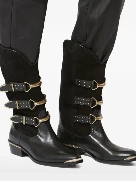 Botine Isabel Marant cu cataramă negru
