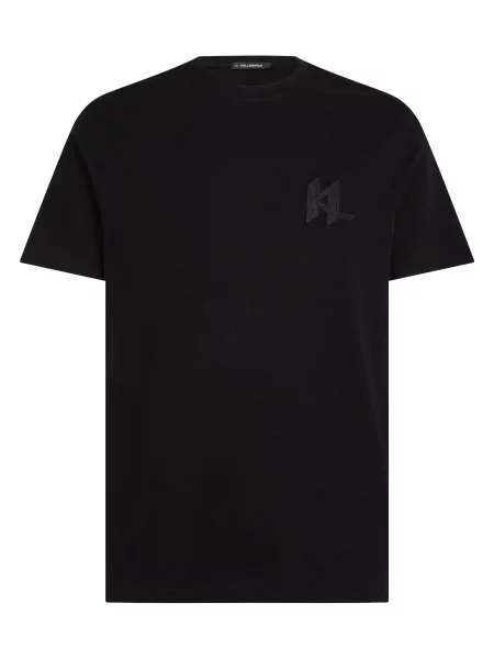 Karl Lagerfeld Tricou gri metalic negru