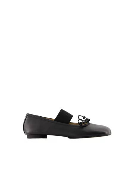 Maison Margiela baleriny skórzane czarny
