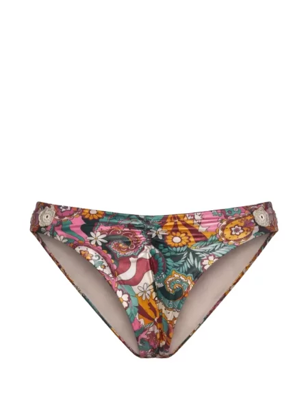 Bikini Del Maar cu model floral cu imagine verde