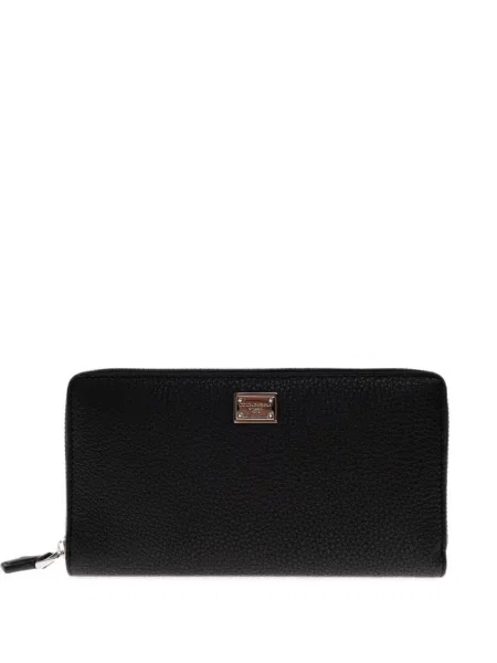 Portofel Dolce & Gabbana din piele cu autograf negru