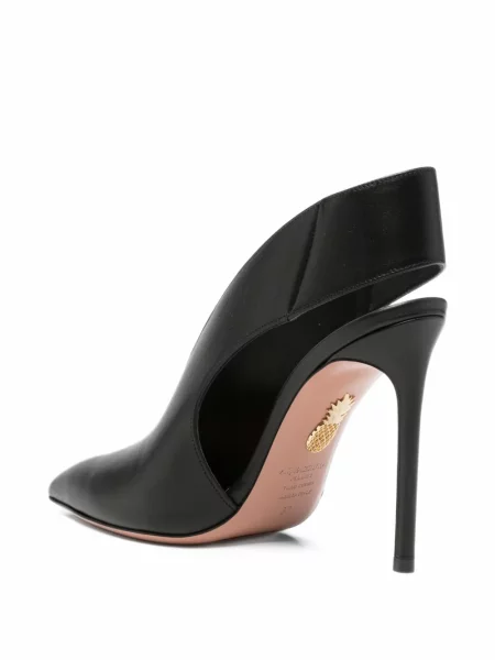 Pantofi cu toc Aquazzura slingback negru