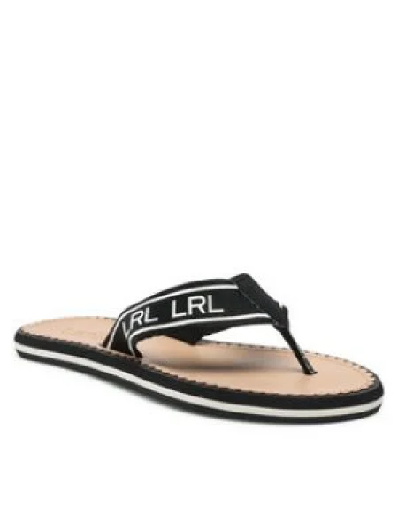 Șlapi Lauren Ralph Lauren negru