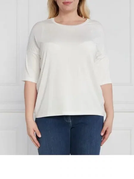 Persona by Marina Rinaldi Tricou plus size | Oversize fit alb