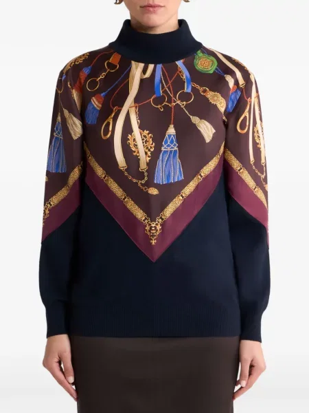 Heláncă Etro de lână albastru