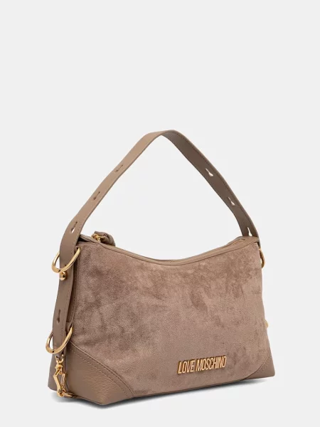 Geantă Love Moschino din piele bej