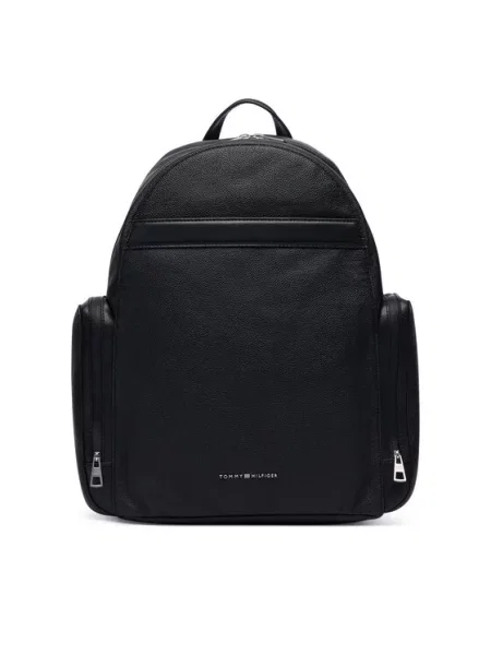 Tommy Hilfiger Rucsac Th Business Leather Backpack negru