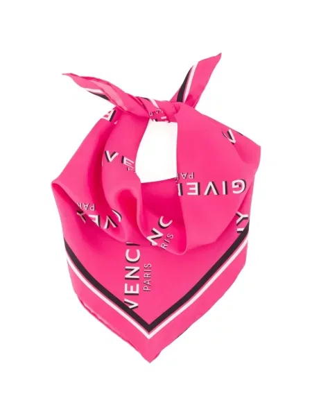 Fular Givenchy cu imagine roz