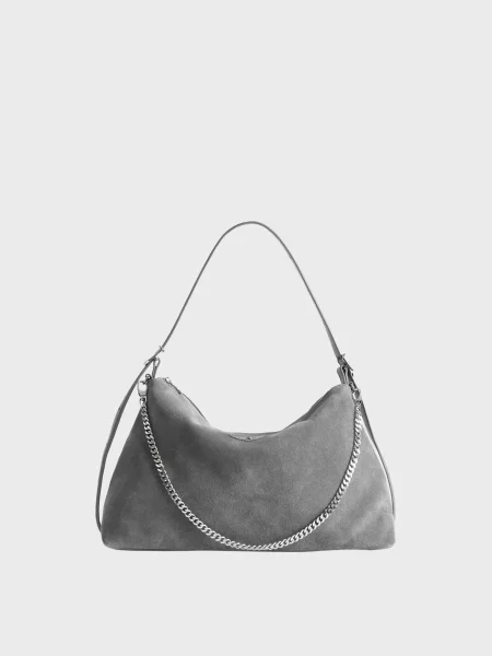Замшева сумка Zadig&voltaire сіра