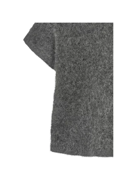 Sweter Rue De Femme z dekoltem w serek szary