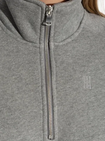 Hanorac By Malene Birger de jumătate de fermoar gri