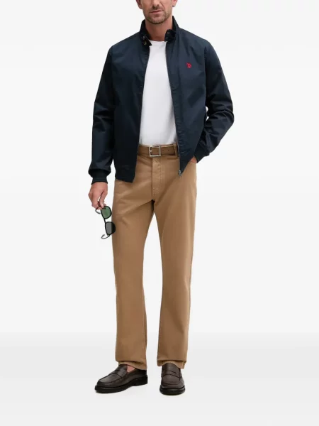 Pantaloni Benetton cu autograf maro