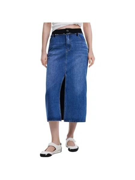 Desigual Suknja FAL_CERVANTES Long Fit plava