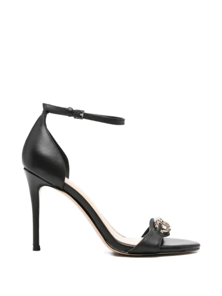 Sandale Guess din piele cu autograf negru