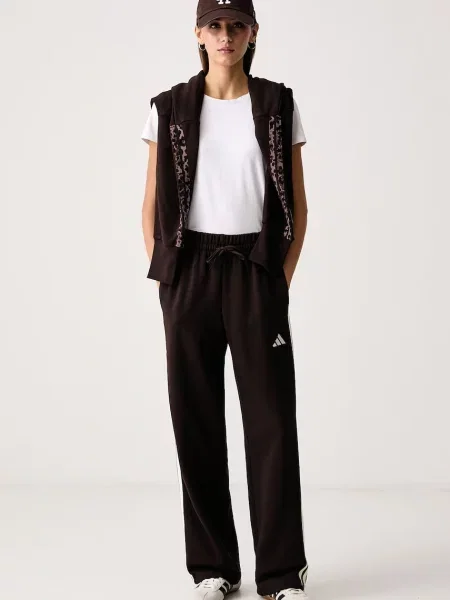 Adidas trenirka z bombažem Essentials rjava