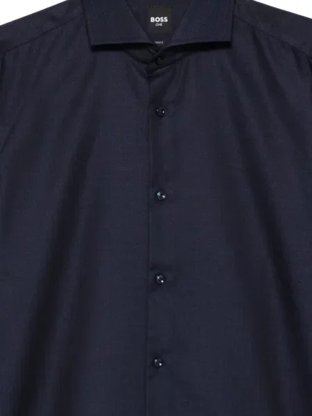 Cămașă Boss cu model herringbone albastru
