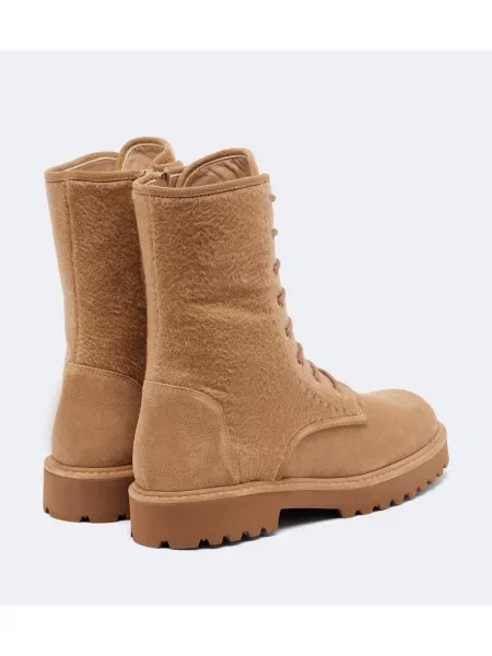 Botine Max Mara din piele de căprioară maro