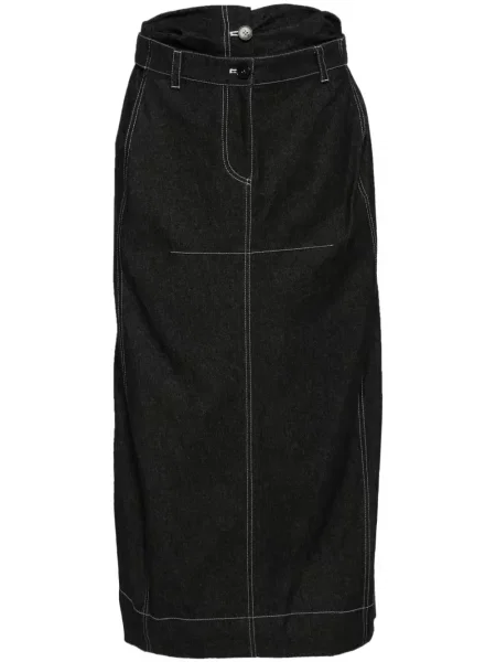 Fustă din denim Low Classic clasică negru