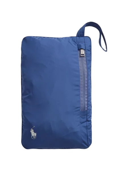 Tricou polo Polo Ralph Lauren cu glugă cu blană cu broderie roșu