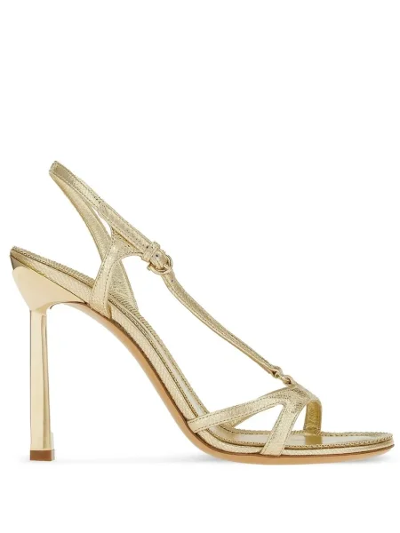 Sandale Ferragamo din piele auriu