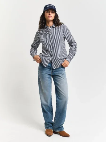 GANT Bluză albastru noapte / murdar alb