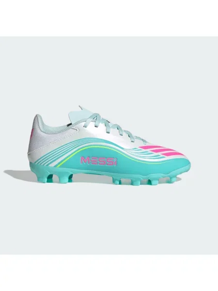MESSI LEAGUE Multi Ground Football Boots Kids bílé