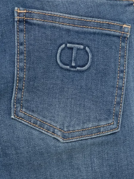 Jeansy dziecięce Twinset niebieskie