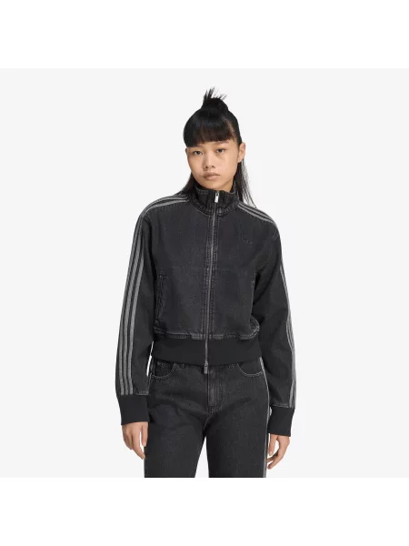 Jachetă adidas Firebird Denim Tracktop True Black Denim XL negru