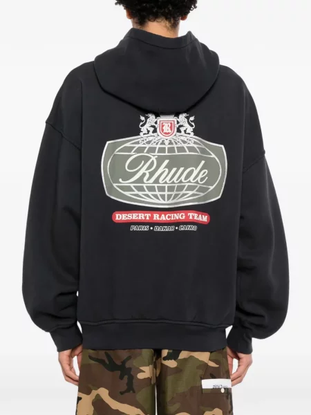 Hanorac cu glugă Rhude cu autograf negru
